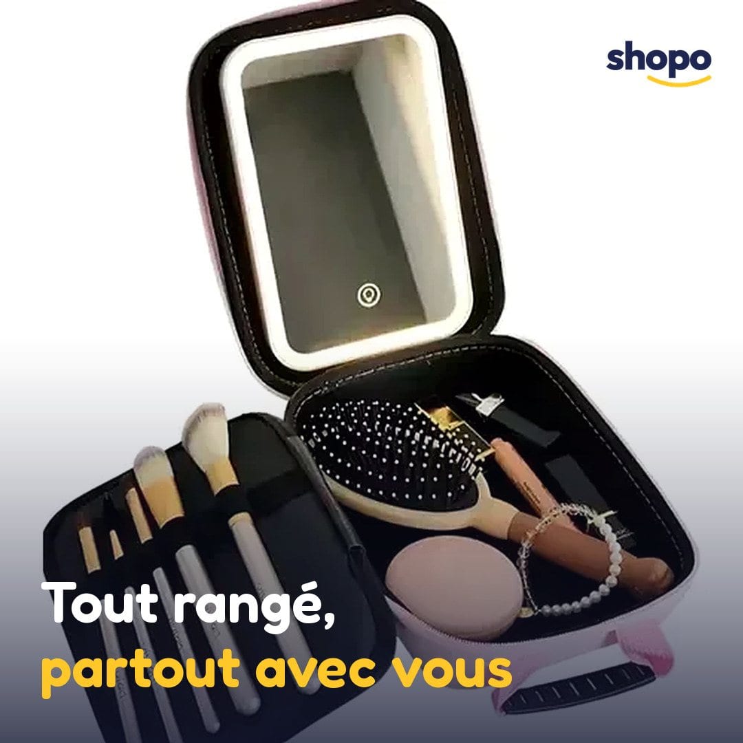 Trousse de maquillage avec miroir LED intégré, photo 5