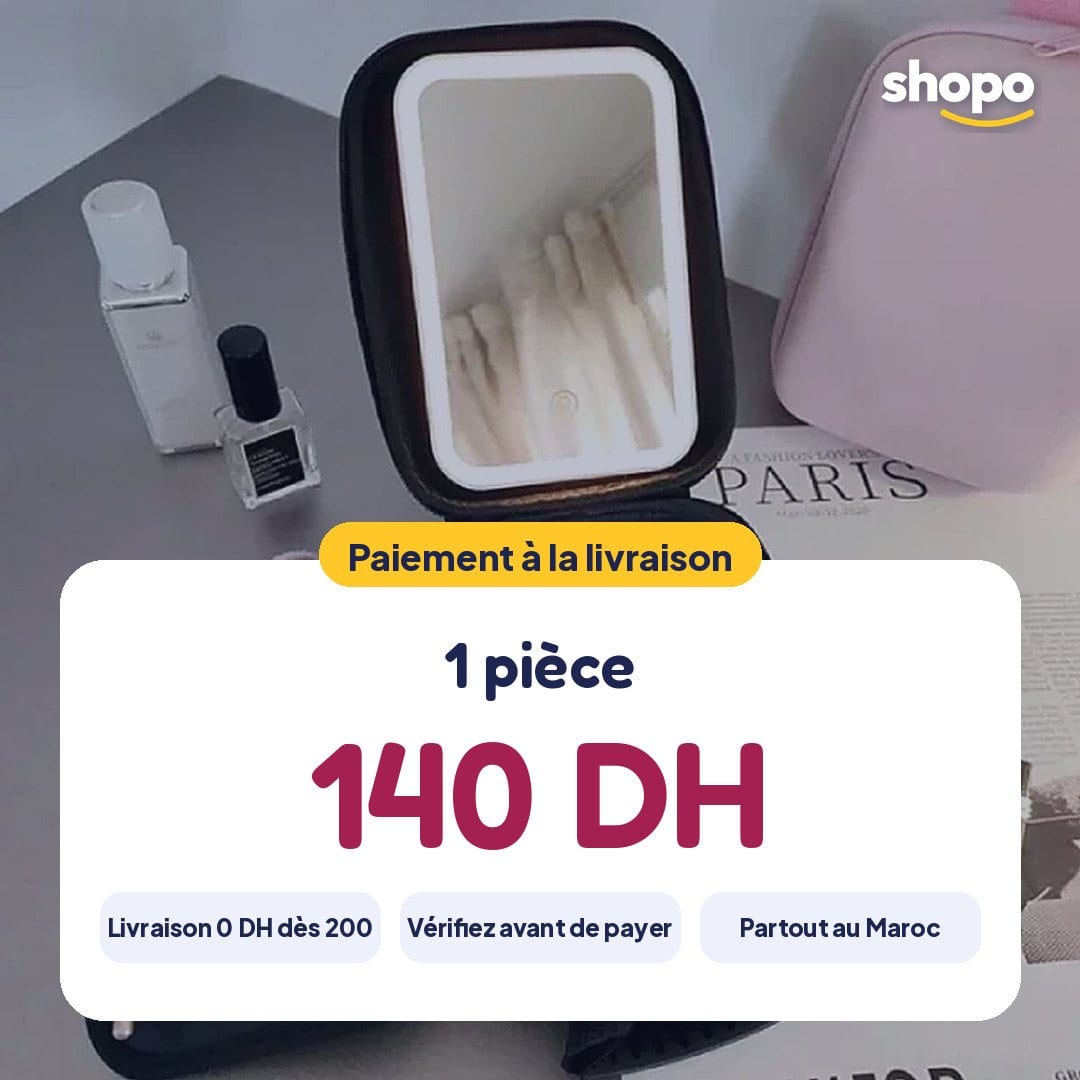 Trousse de maquillage avec miroir LED intégré, photo 6