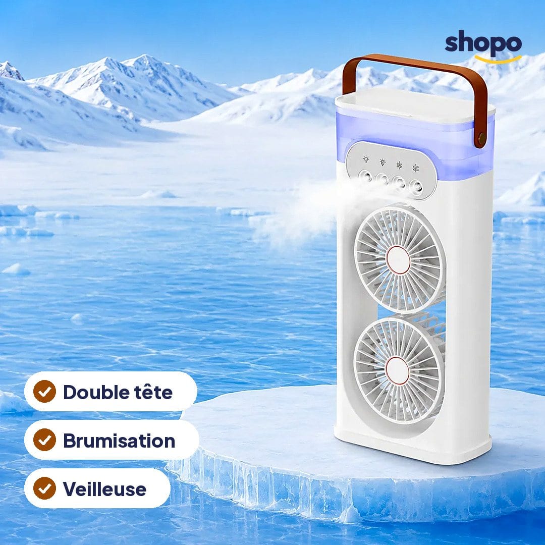 Ventilateur brumisateur portable à double tête, photo 2